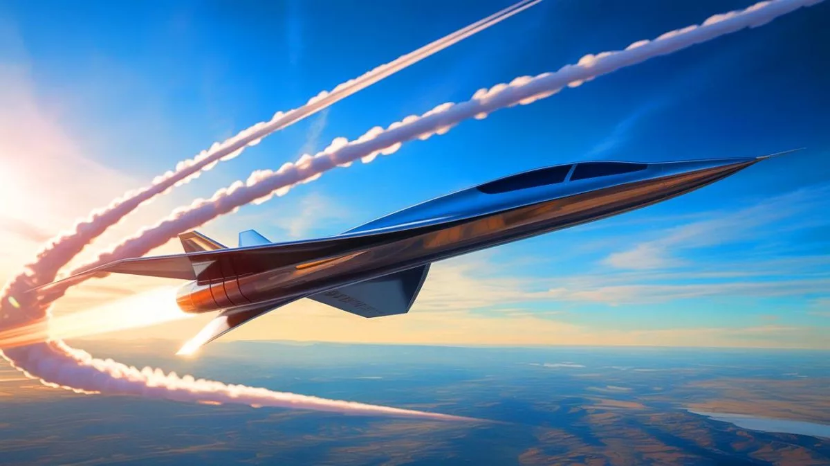 Illustration of the SR-72 "Son of Blackbird," a potential hypersonic aircraft capable of achieving speeds over Mach 6.