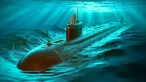 Ukrainische Enthüllung: „Russlands geheimes Nuklear-U-Boot ist jetzt enttarnt“ – Eine neue Bedrohung für Europa? Illustration von einem russischen Atom-U-Boot der Borei-A-Klasse im Kontext geopolitischer Spannungen.