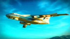 Illustration de l'avion de surveillance nord-coréen basé sur le modèle Il-76, marquant une avancée technologique significative.