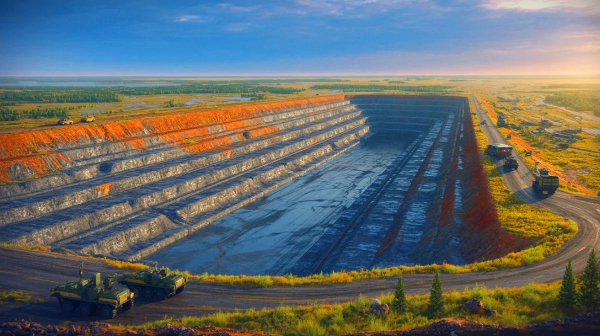 Illustration de la prise de contrôle par la Russie d'une zone riche en lithium en Ukraine.