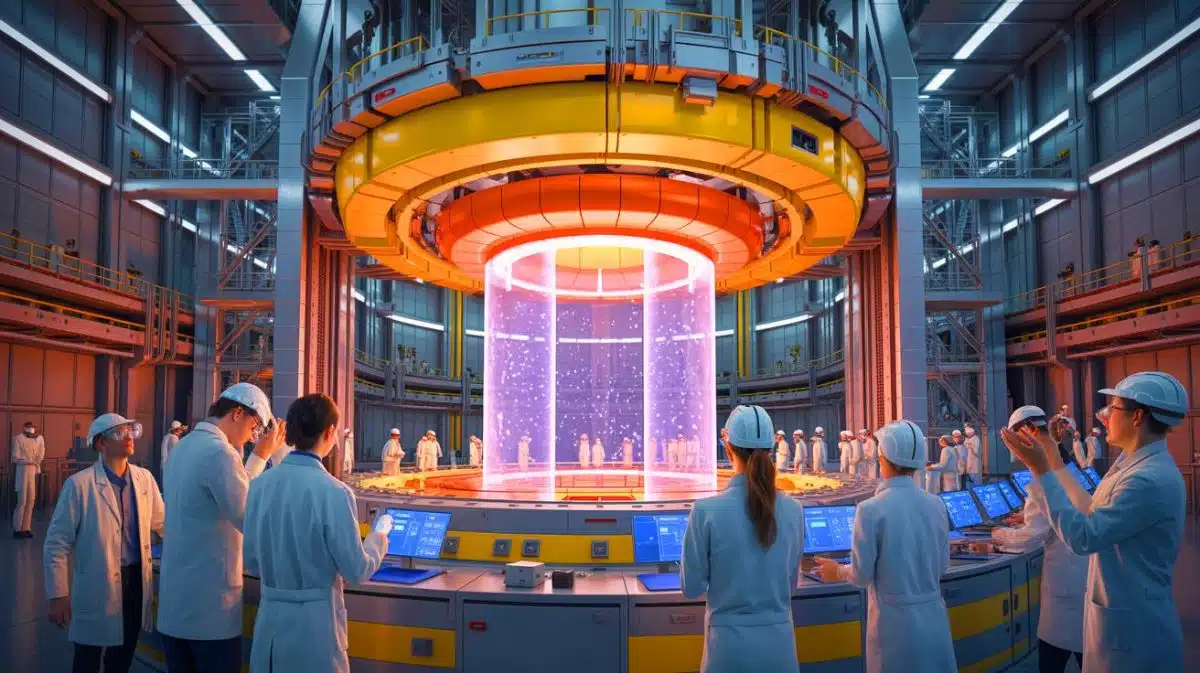 Illustration de la collaboration internationale autour du projet ITER et de sa capacité à révolutionner l'énergie mondiale.