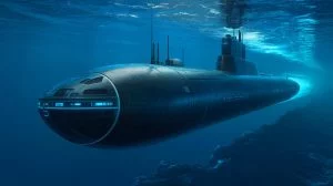 Illustration of an autonomous underwater vehicle developed by the U.S. Navy for extended missions in diverse maritime environments.