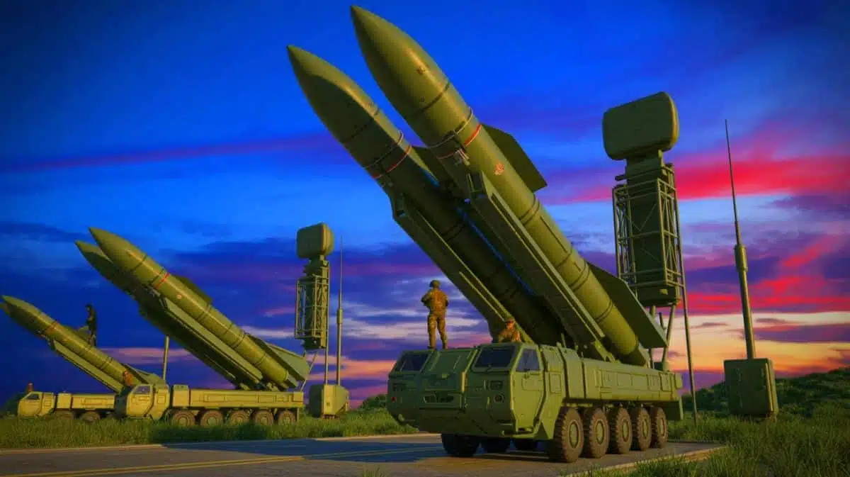 Illustration von der strategischen Bedeutung der Dark Eagle Hyperschallraketen für die globale Sicherheitsdynamik.