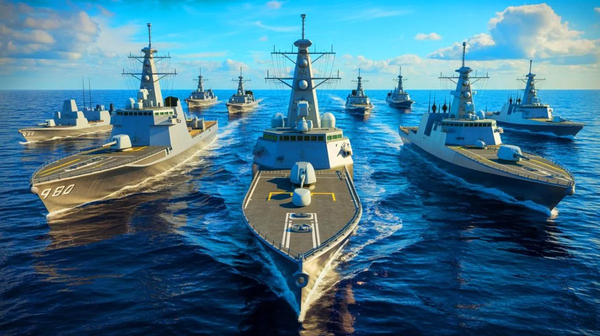 Illustration von der aktuellen Flottenstärke und den strategischen Herausforderungen der US-Marine.