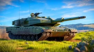 Illustration von einem modernen Condor-Panzer auf Leopard 1-Chassis mit Turra 30-SA Turm.