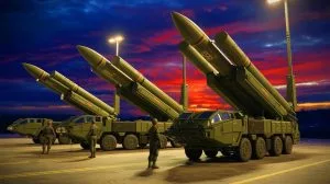Illustration von der strategischen Stationierung und den geopolitischen Auswirkungen der Hyperschallraketen Dark Eagle.