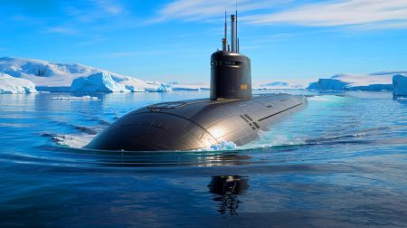 „Ich bin fassungslos“: russische Atom-U-Boote transportieren 1000 Tonnen Gas durch die Arktis – Umweltkatastrophe droht Illustration von nuklear betriebenen U-Booten für den LNG-Transport durch die Arktis.
