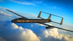Illustration von der U-2 Dragon Lady Spionageflugzeug im Einsatz.