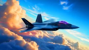 Illustration von Chinas neuem Stealth-Kampfflugzeug in der Erprobung.