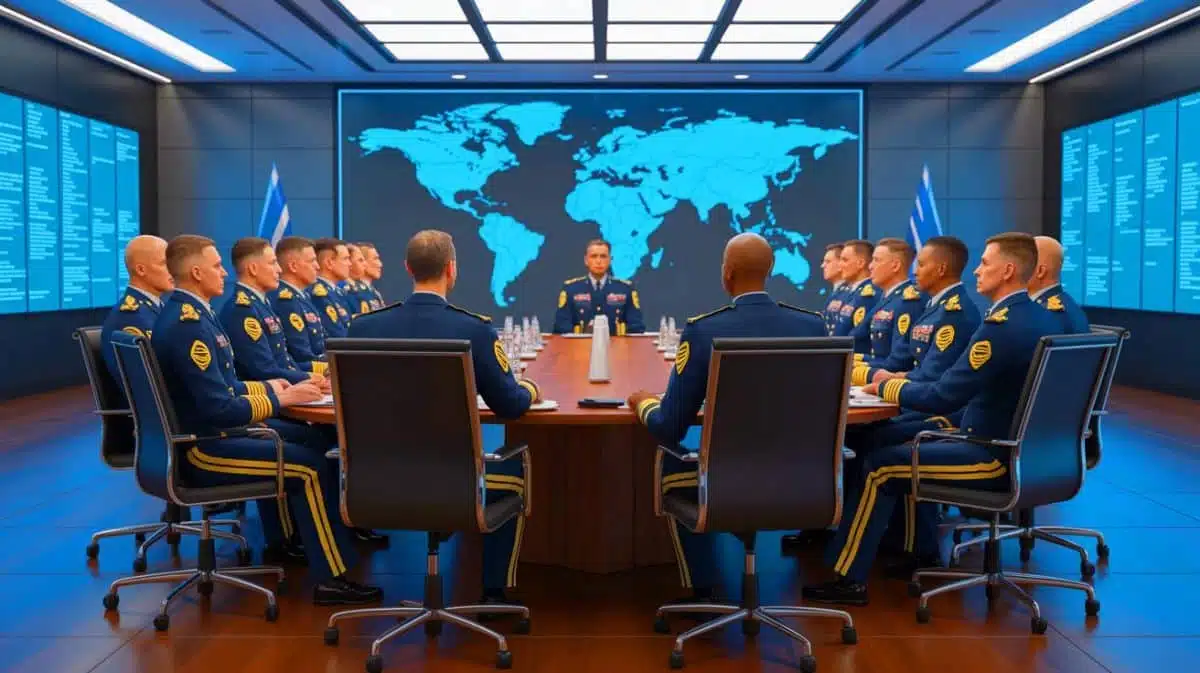 Illustration von den kürzlich bestätigten Militärführern und den damit verbundenen geopolitischen Herausforderungen.