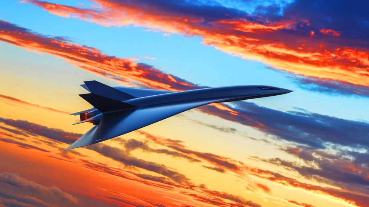 Illustration von einem hypothetischen SR-72-Flugzeug in der Luftfahrttechnologie.