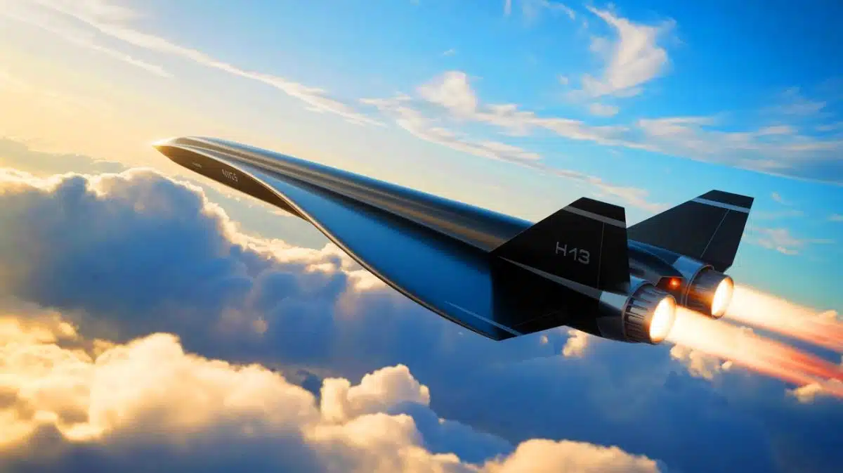 Illustration von einem Hyperschall-Testflug des Talon-A mit H13-Triebwerken.