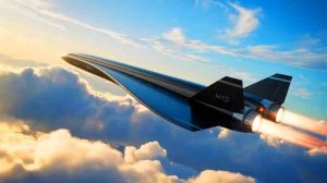 Illustration von einem Hyperschall-Testflug des Talon-A mit H13-Triebwerken.