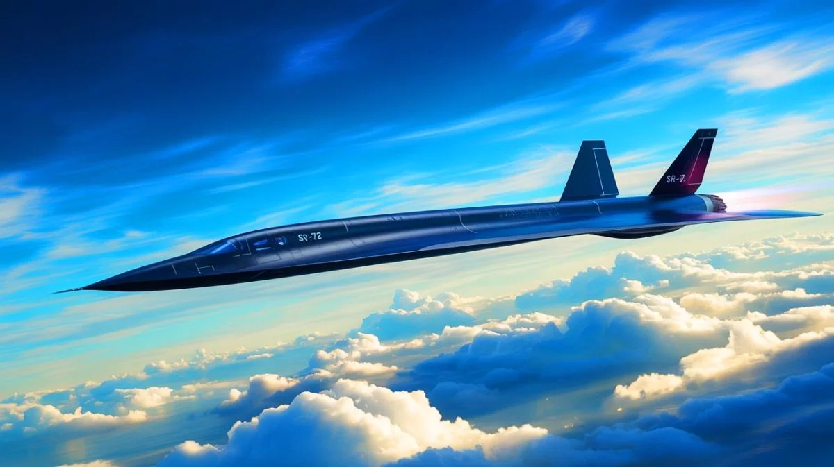 Illustration von einem SR-72 „Darkstar“ bei einem Hyperschallflug.