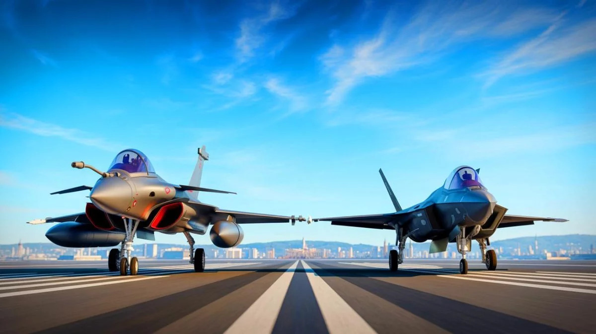Illustration von der Entscheidung Portugals, den F-35 durch den Rafale zu ersetzen.