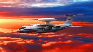 Illustration von einem nordkoreanischen Überwachungsflugzeug basierend auf dem russischen Modell Il-76.