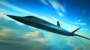 Illustration von der Entwicklung und den Fähigkeiten des SR-72 „Darkstar“ in der militärischen Luftfahrt.
