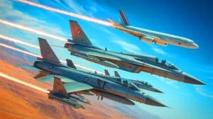 Illustration de l'interception d'un Airbus français par des chasseurs marocains lors d'un exercice militaire conjoint.