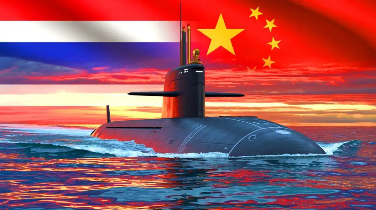 Illustration de l'achat par la Thaïlande d'un sous-marin chinois pour renforcer son autonomie stratégique.