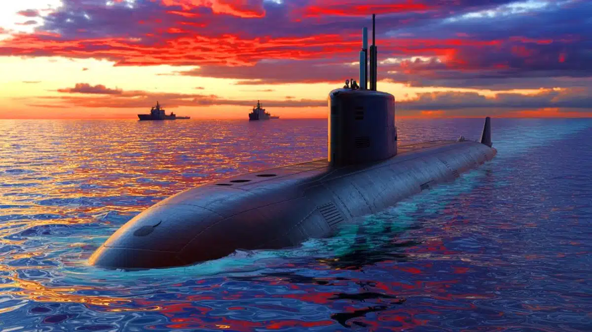 Illustration de la possible acquisition par la Corée du Nord de technologie de sous-marins nucléaires russes.