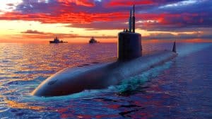 Illustration de la possible acquisition par la Corée du Nord de technologie de sous-marins nucléaires russes.