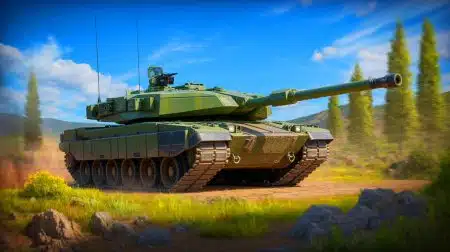 Illustration de la conception du char de combat européen MARTE de cinquième génération.