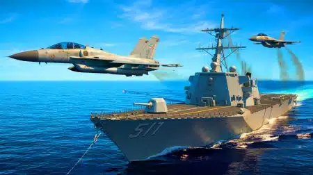 Illustration de la tension accrue entre les États-Unis et le Venezuela avec des survols militaires vénézuéliens.