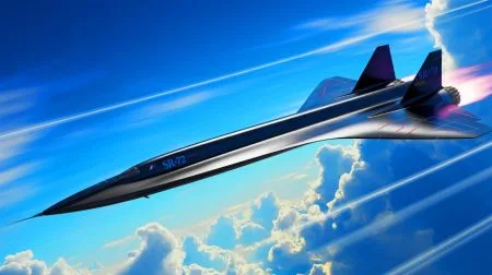 Illustration de l'avion hypersonique SR-72 "Darkstar" en développement par Lockheed Martin.