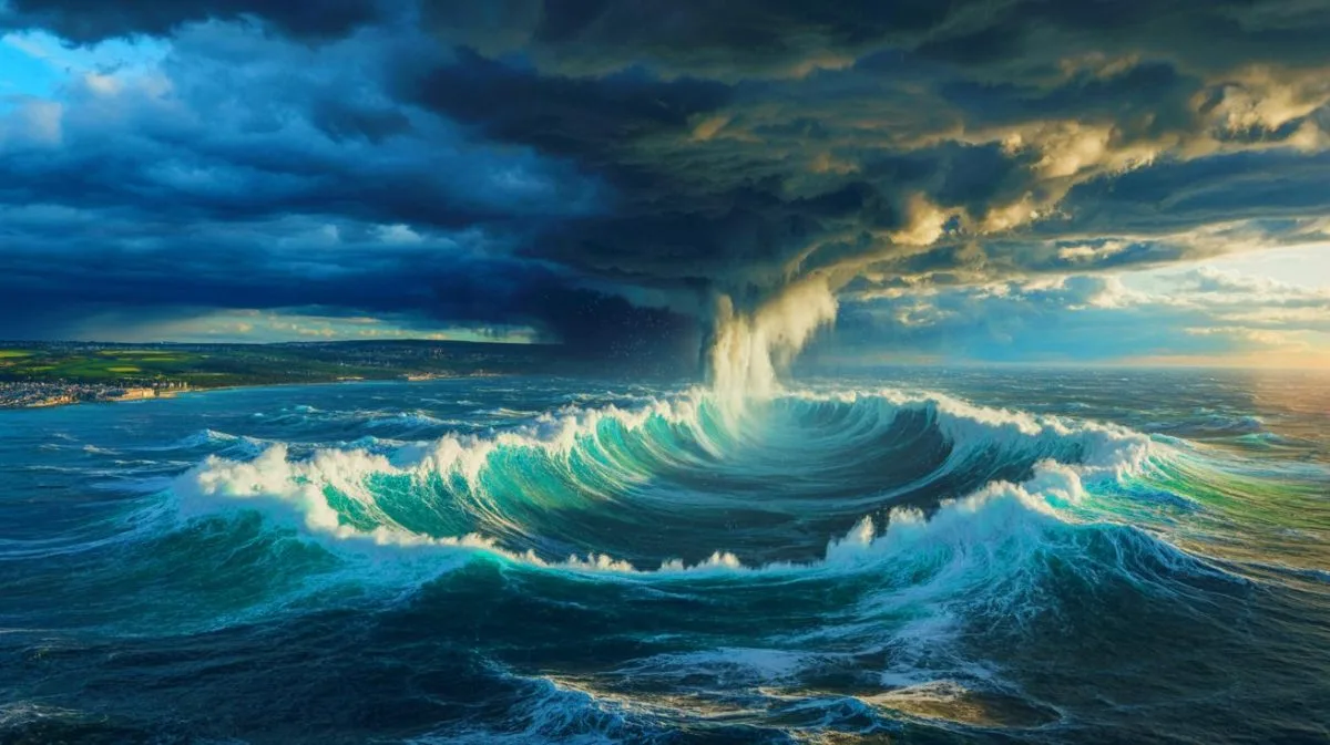 Illustration de l'effondrement potentiel de la circulation méridienne de retournement de l'Atlantique et ses impacts climatiques.