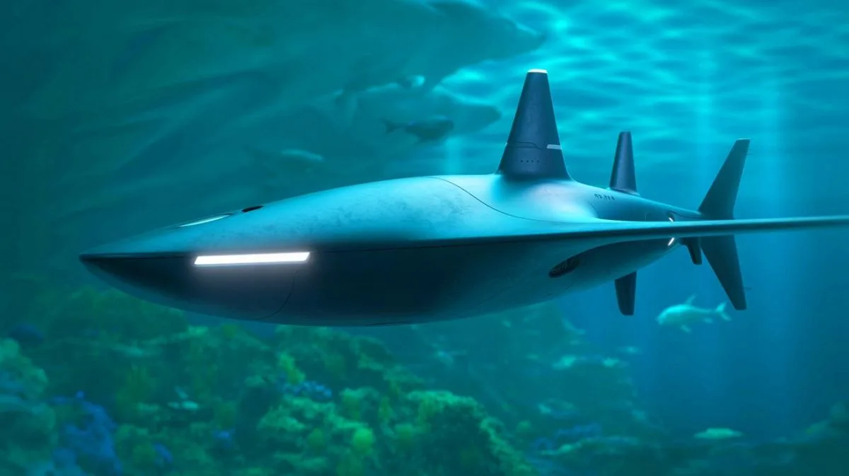 Illustration de Ghost Shark, le drone sous-marin autonome développé par l'Australie et Anduril.