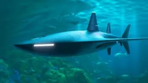 Illustration de Ghost Shark, le drone sous-marin autonome développé par l'Australie et Anduril.