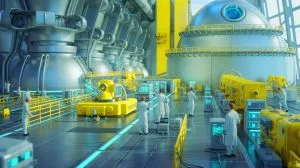Illustration de la transformation des déchets nucléaires en carburant par Oklo et Curio.