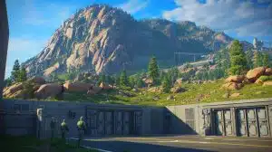 Illustration de l'imposant complexe militaire de Cheyenne Mountain, symbole de la défense américaine.