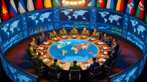 Illustration de l'évolution des puissances militaires mondiales en 2025.