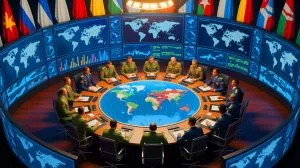 Illustration de l'évolution des puissances militaires mondiales en 2025.