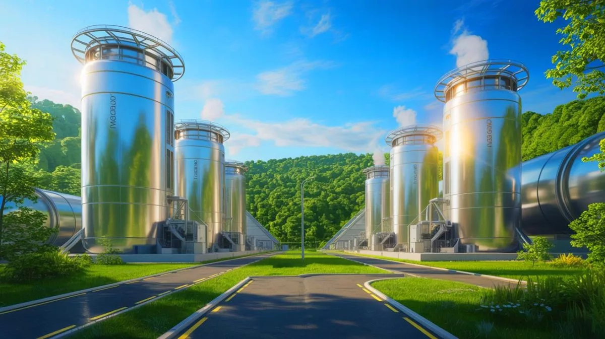 Illustration de la collaboration entre TVA et ENTRA1 Energy pour des réacteurs nucléaires modulaires.