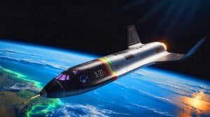 Illustration de l'avion spatial X-37B de la Space Force américaine lors de sa mission orbitale.