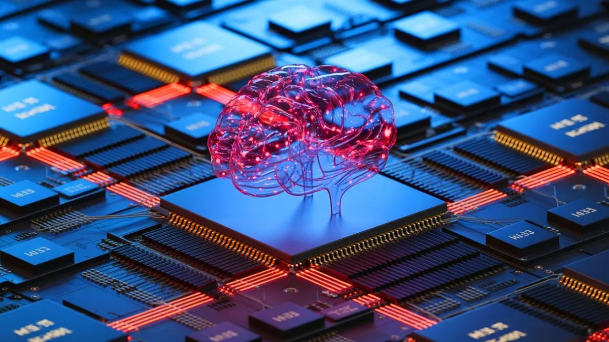 Illustration of SpikingBrain 1.0, an AI system designed to mimic human brain efficiency while operating on MetaX chips.