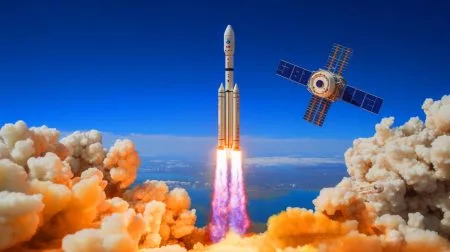 Illustration von Chinas jüngstem Raketenstart mit dem umstrittenen Satelliten Yaogan-45.