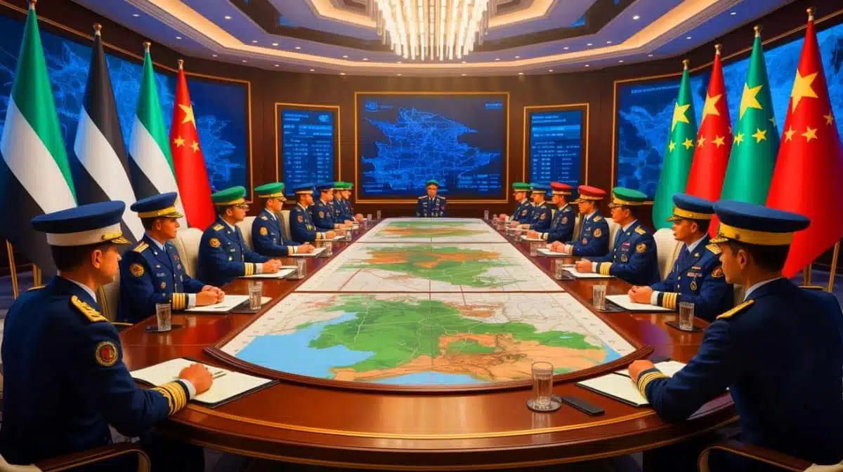 Illustration von der möglichen militärischen Zusammenarbeit zwischen arabischen Staaten und China.