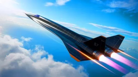 Illustration of the SR-72 hypersonic aircraft, rumored successor to the SR-71 Blackbird, capable of Mach 6 speeds.