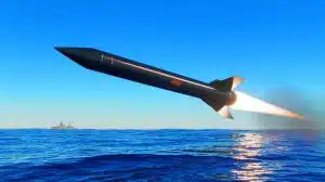 Illustration von einem hyperschallfähigen Mako-Missile der Firma Lockheed Martin in der Luftfahrttechnologie.