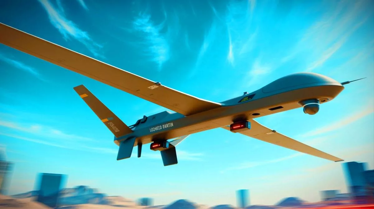 Illustration von der Kooperation zwischen BAE Systems und Lockheed Martin zur Entwicklung fortschrittlicher Drohnentechnologien.