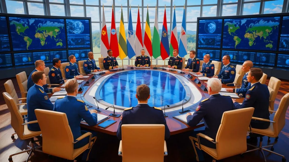 Illustration von den führenden Militärmächten der Welt im Jahr 2025.