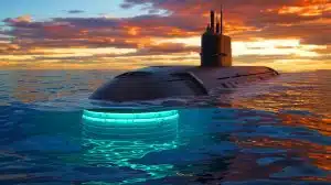 Illustration von der möglichen Lieferung nuklearer U-Boot-Technologie von Russland an Nordkorea.