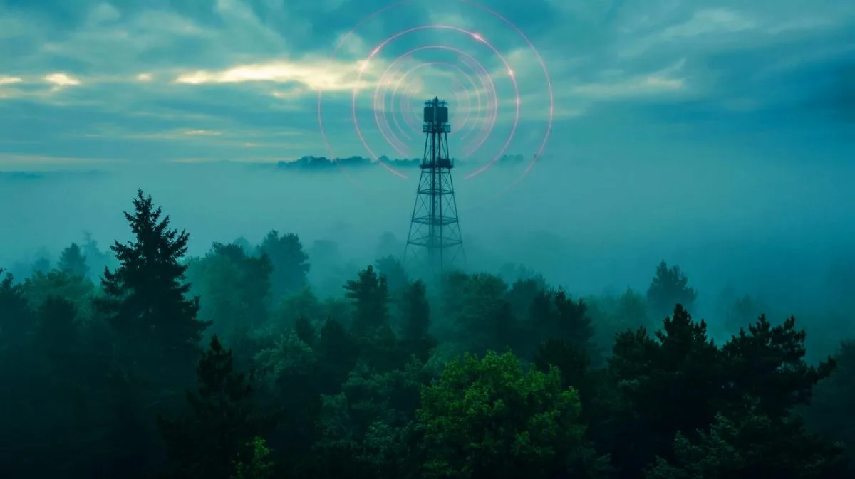 Illustration von der geheimnisvollen russischen Funkstation UVB-76, bekannt als „The Buzzer“.