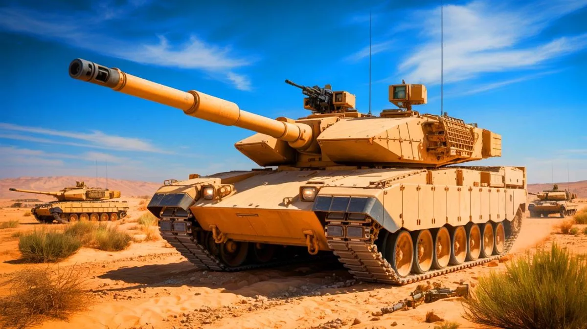 Illustration de la puissance militaire israélienne avec son impressionnant arsenal de chars d'assaut.