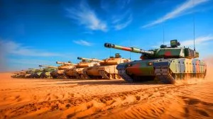 Illustration of Israel's Tank Fleet in the Context of Middle Eastern Military Dynamics.