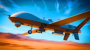 Illustration de l'armée de l'air américaine testant le drone autonome YFQ-42A.