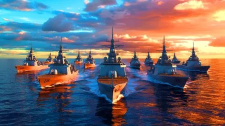 Illustration de la stratégie américaine visant à renforcer sa flotte navale face à la montée en puissance de la Chine.